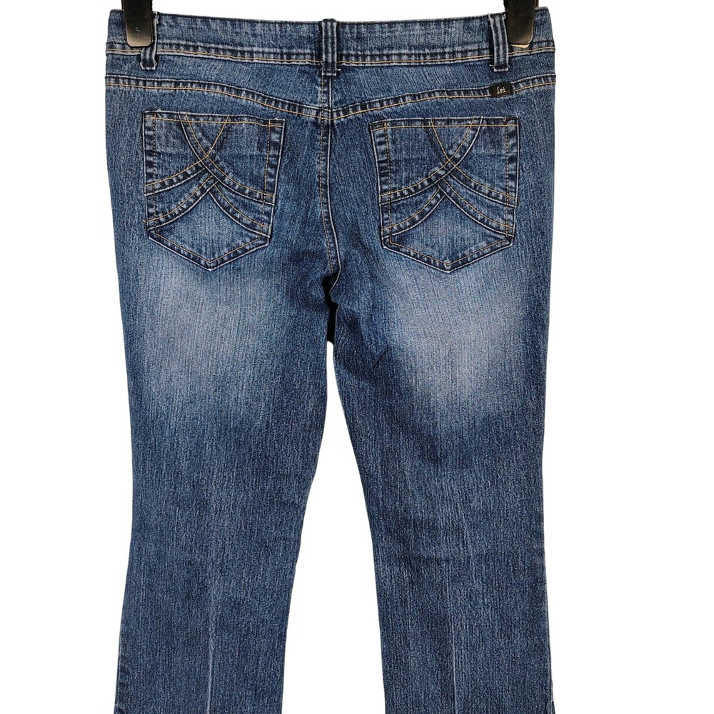 l.e.i. Womens SZ 13 Ashley Lowrise Boot Blue Cotton Blend Y2K McBling Jeans